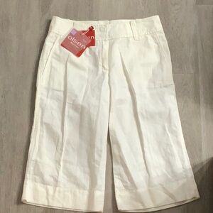 OLSEN Ella Brand New Women's Size 36 White Bermuda Shorts